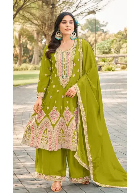 Khas 4421 D to F Chinon Silk Designer Readymade Suits Wholesale Price In Surat